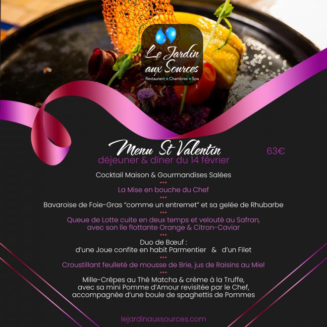 Menu St Valentin